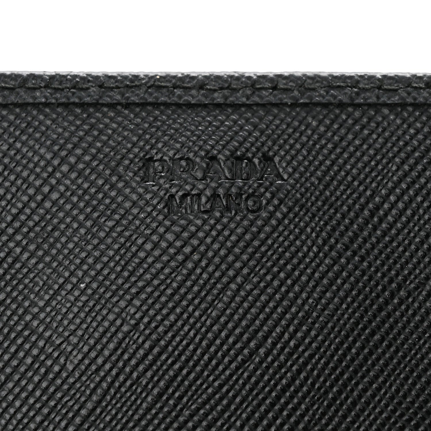 Prada Saffiano Metal Oro Chain Wallet Black 6 of 11