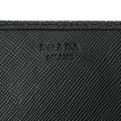 Prada Saffiano Metal Oro Chain Wallet Black 6 of 11