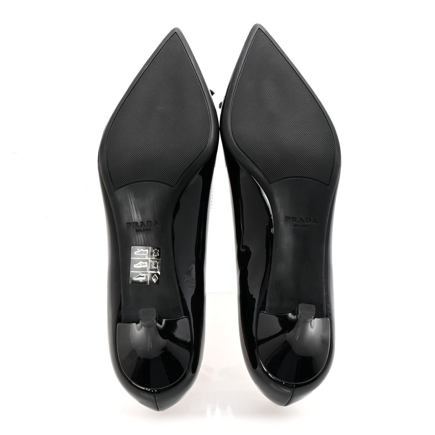 Prada Vernice Pointed Toe 50mm Bow Pumps 38 Black 6 of 10