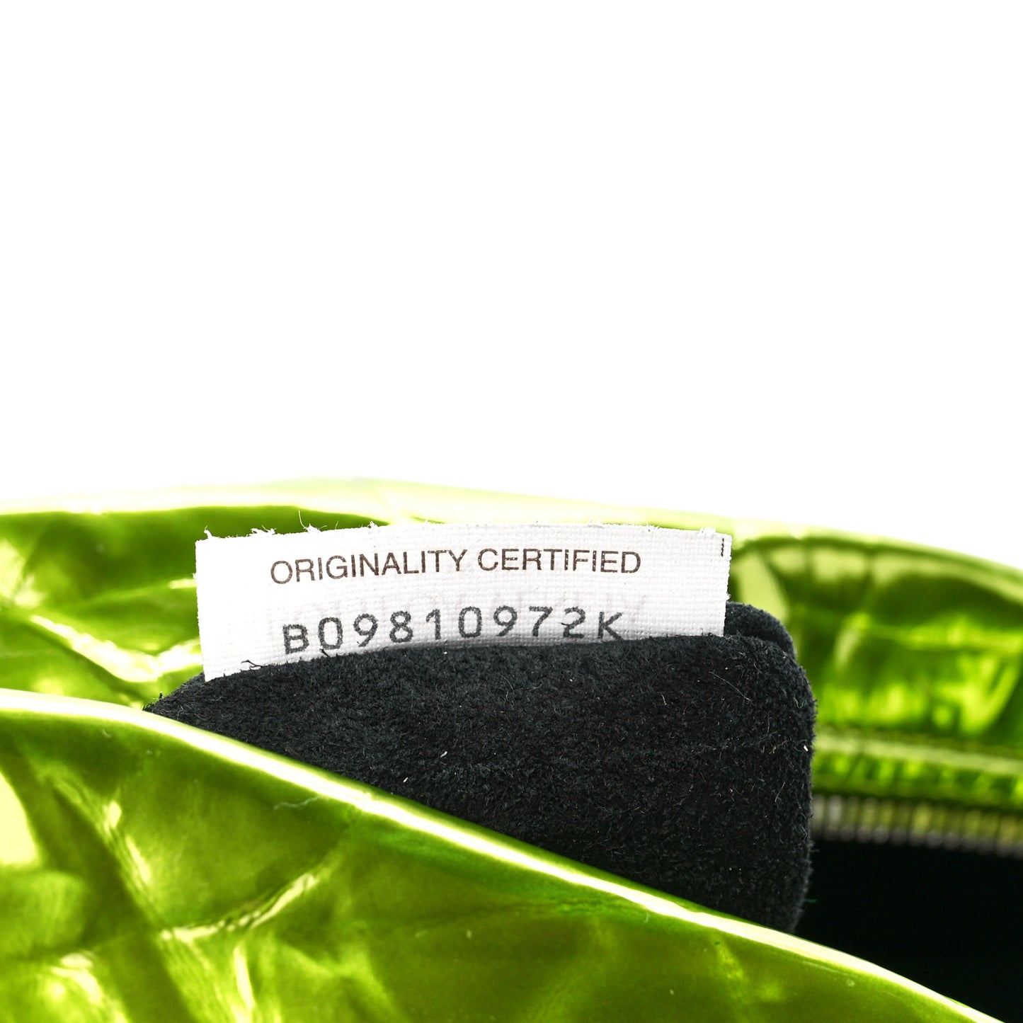Metallic Crushed Calfskin Mini Jodie Chlorophyll