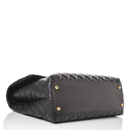 Chanel Caviar Quilted Medium Coco Handle Flap Black 5 of 9