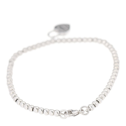 Tiffany Sterling Silver 3mm Return to Tiffany Heart Lock Bead Bracelet 3 of 5