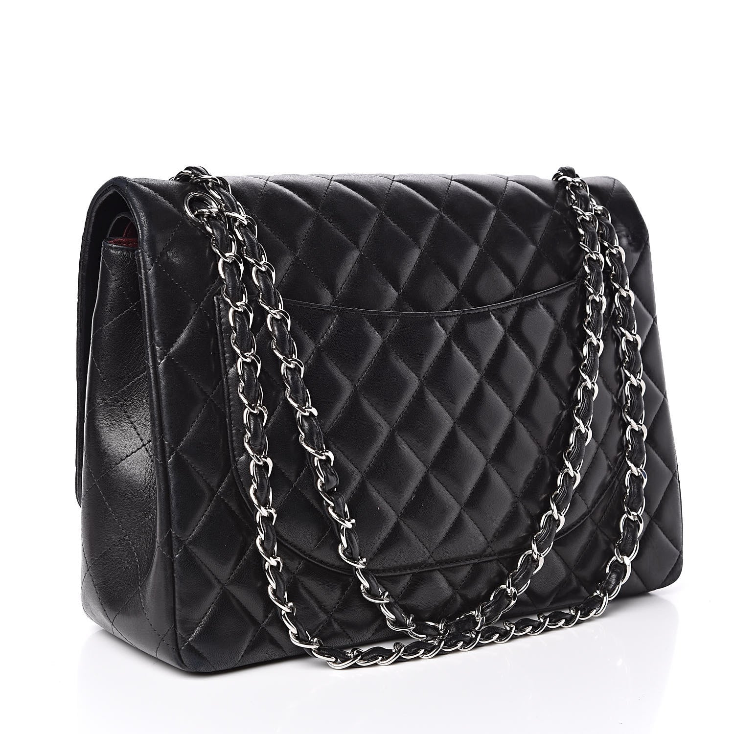Chanel Lambskin Quilted Maxi Double Flap Black 3 of 15