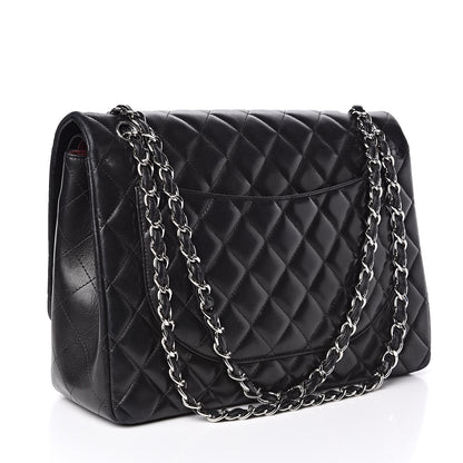 Chanel Lambskin Quilted Maxi Double Flap Black 3 of 15