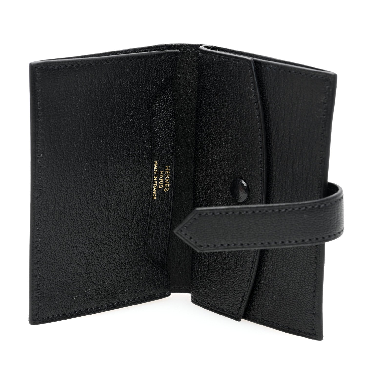 Hermes Chevre Mysore Mini Bearn Wallet Black 5 of 8