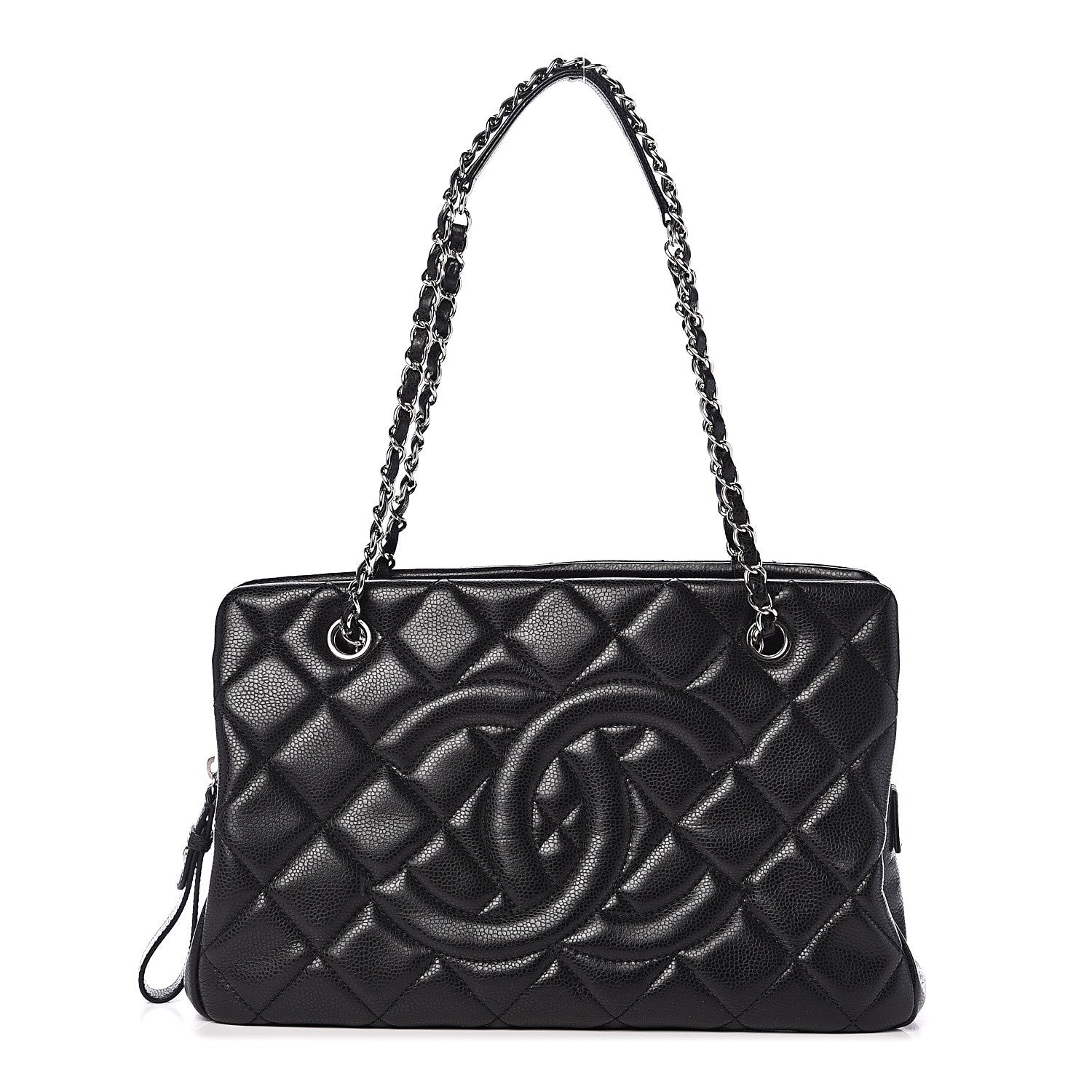 Chanel Caviar Quilted CC Timeless Soft Tote Black 1 of 9