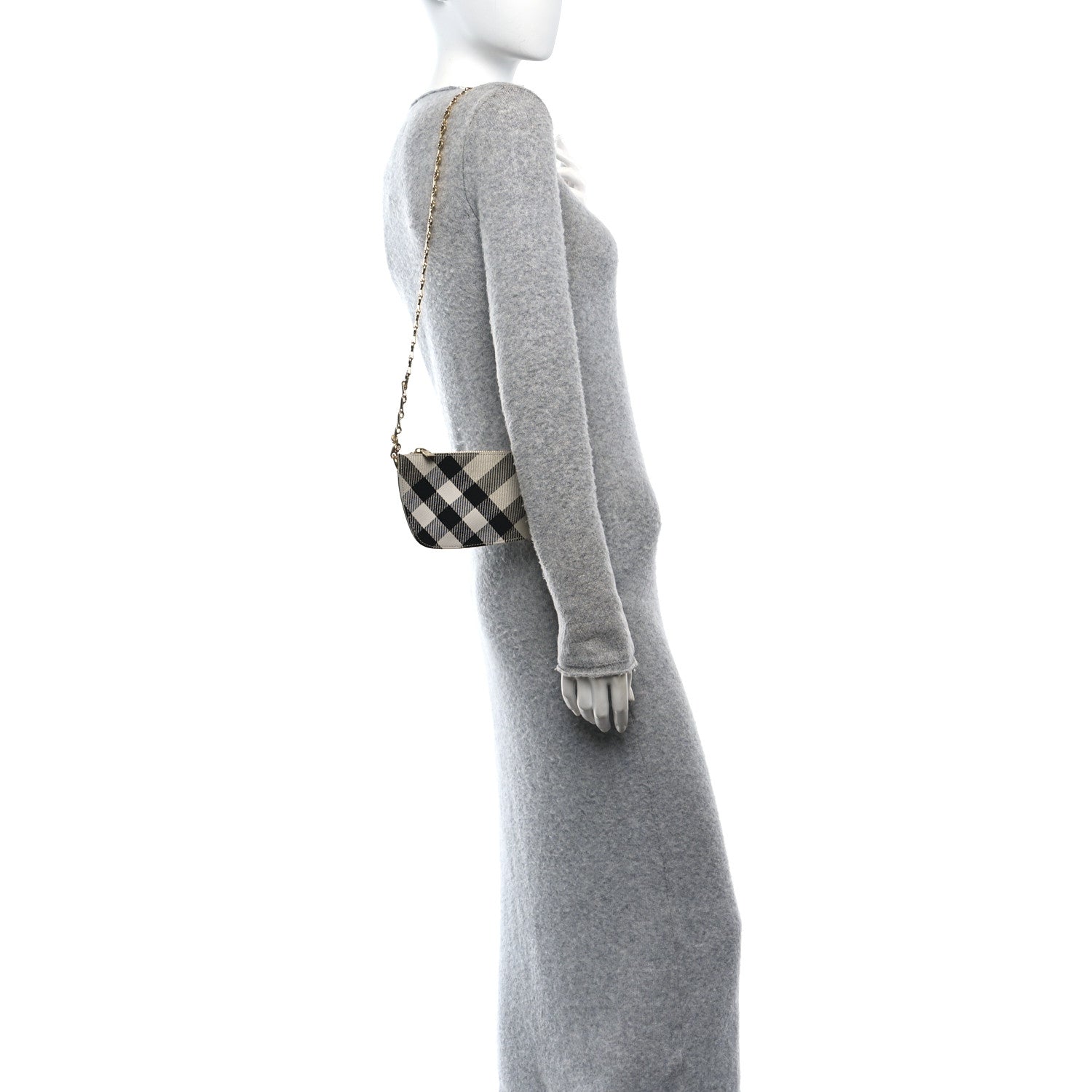 Burberry Jacquard Check Micro Shield Bag Lichen 2 of 10