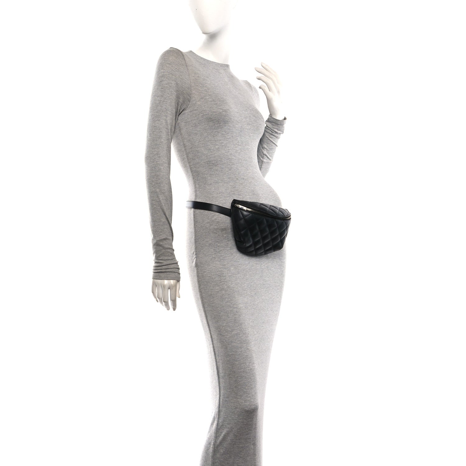 Chanel Calfskin Quilted Waist Belt Bag Black 2 of 10