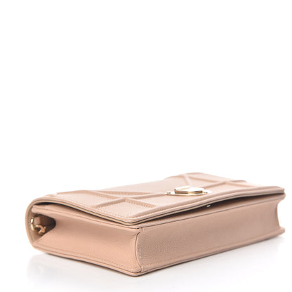 Christian Dior Grained Calfskin Diorama Wallet on Chain Pouch Nude 4 of 10