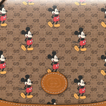Gucci X DISNEY Mini Vintage GG Supreme Monogram Mickey Mouse Small Flap Messenger Bag Beige Vintage Sun Oil 8 of 11