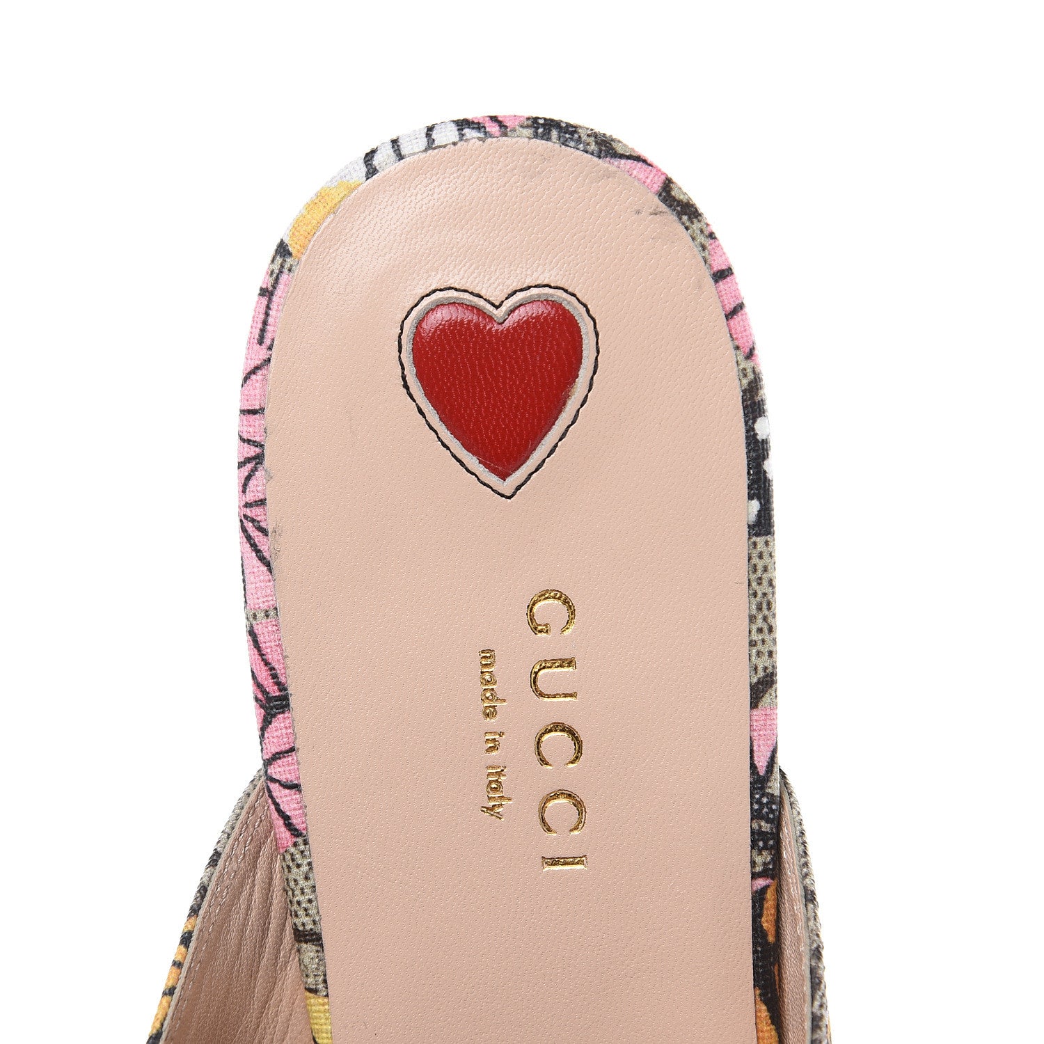 Gucci GG Supreme Monogram Bengal Womens Princetown Slippers 38.5 Beige Crop Pink 9 of 10