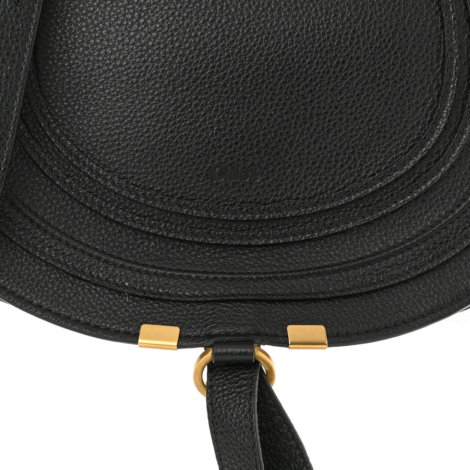Chloe Calfskin Medium Marcie Round Crossbody Bag Black 8 of 11