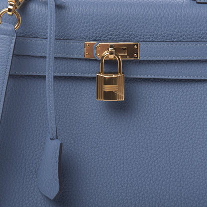 Hermes Togo Kelly Retourne 25 Azur 10 of 41