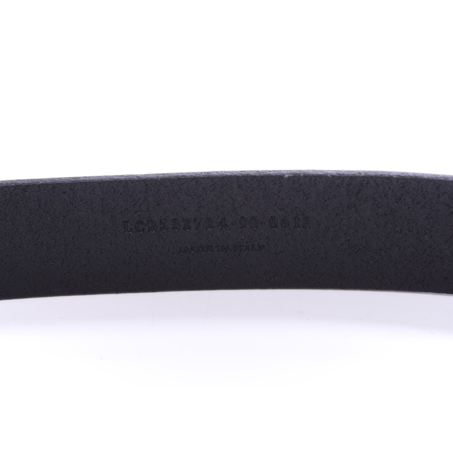 Saint Laurent Calfskin Embossed Monogram Celtique Belt 90 36 Black 6 of 6