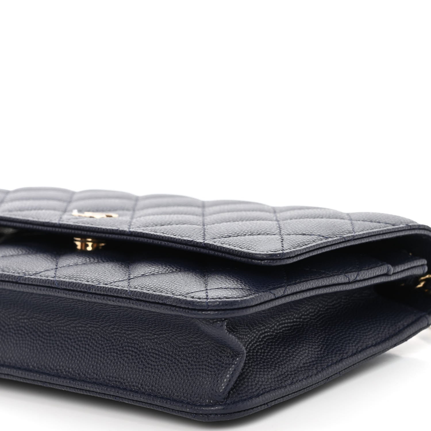 Chanel Caviar Quilted Wallet On Chain WOC Navy Blue 11 of 11