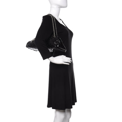 Chanel Patent Quilted Medium Just Mademoiselle Bowling Bag Black 2 of 10