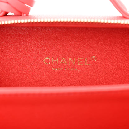 Chanel Caviar Quilted Small CC Filigree Vanity Case Coral 7 of 10