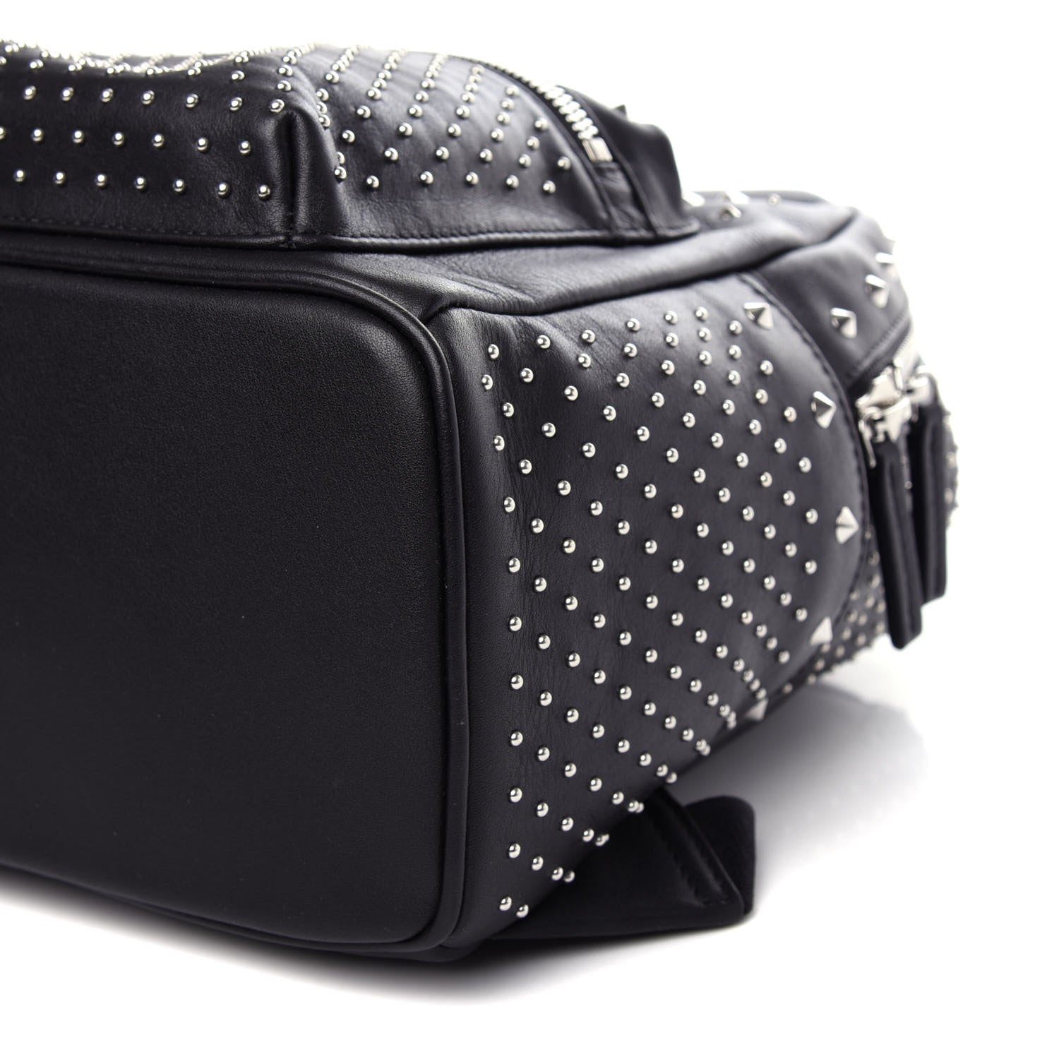 MCM Calfskin Studded Small Stark Backpack Black 8 of 9