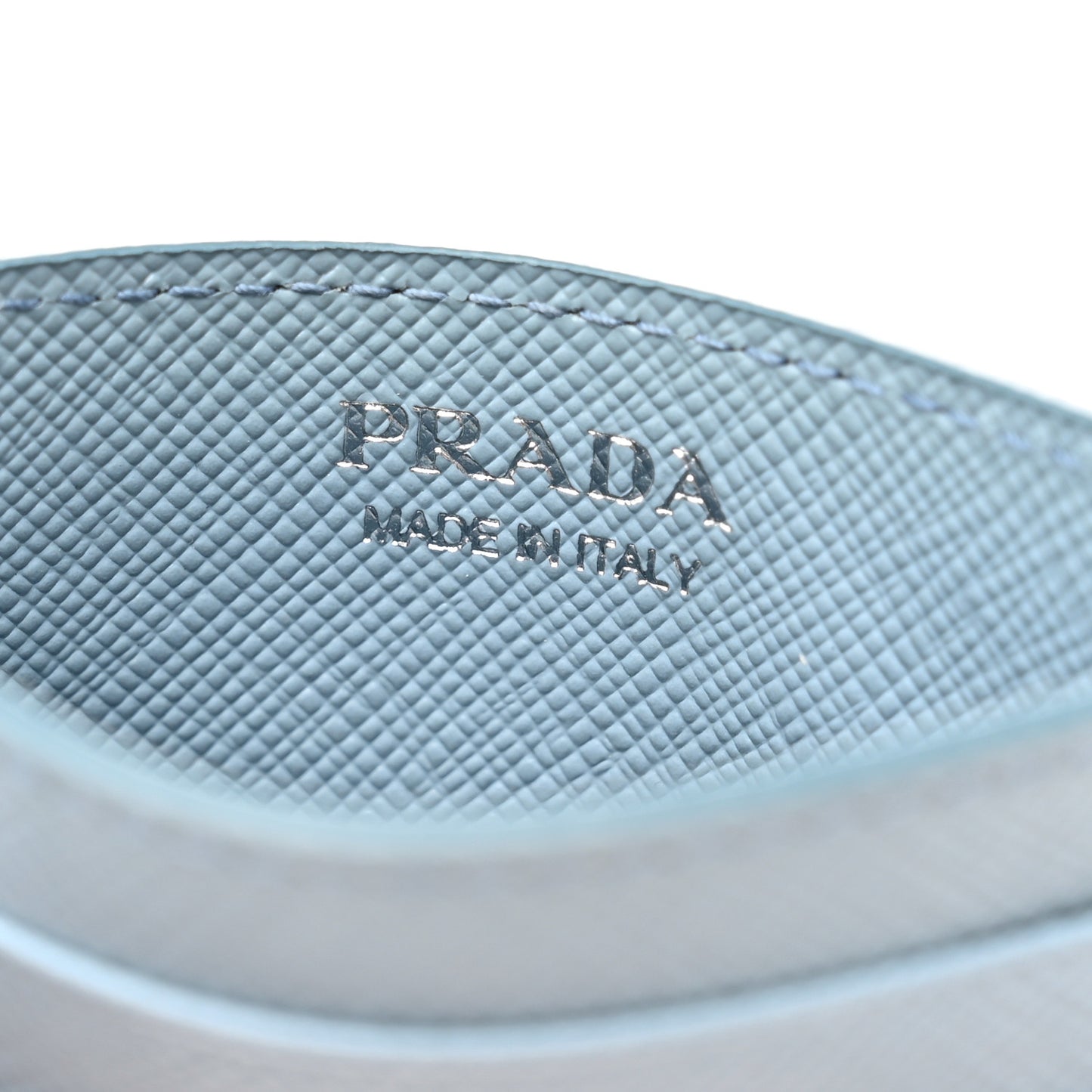 Saffiano Ramage Triangle Card Holder Light Blue