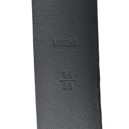 Louis Vuitton Calfskin 30mm Neogram LV Belt 95 38 Black 5 of 8