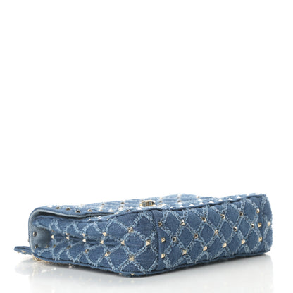 Valentino Garavani Denim Medium Rockstud Spike Shoulder Bag Denim 4 of 9