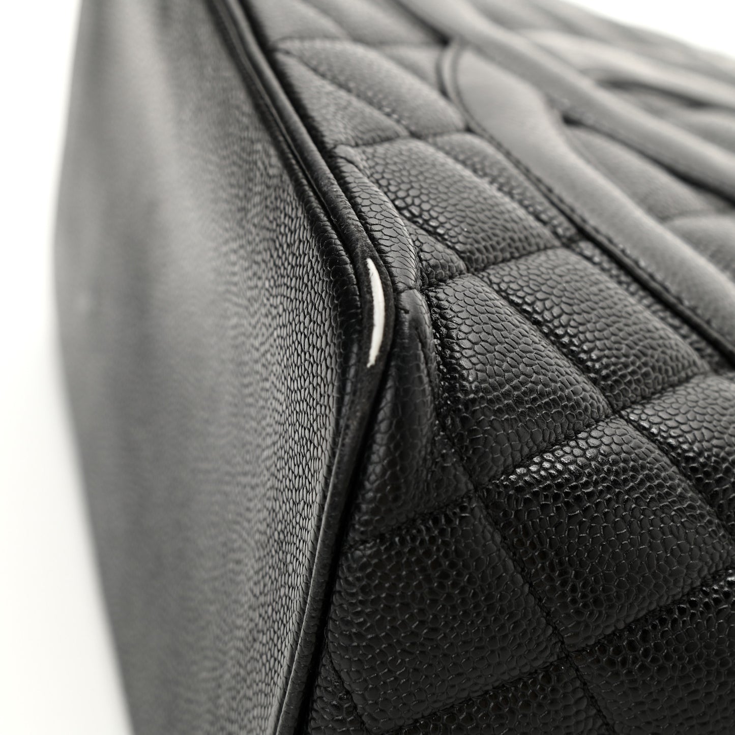 Caviar Quilted Medallion Tote Black
