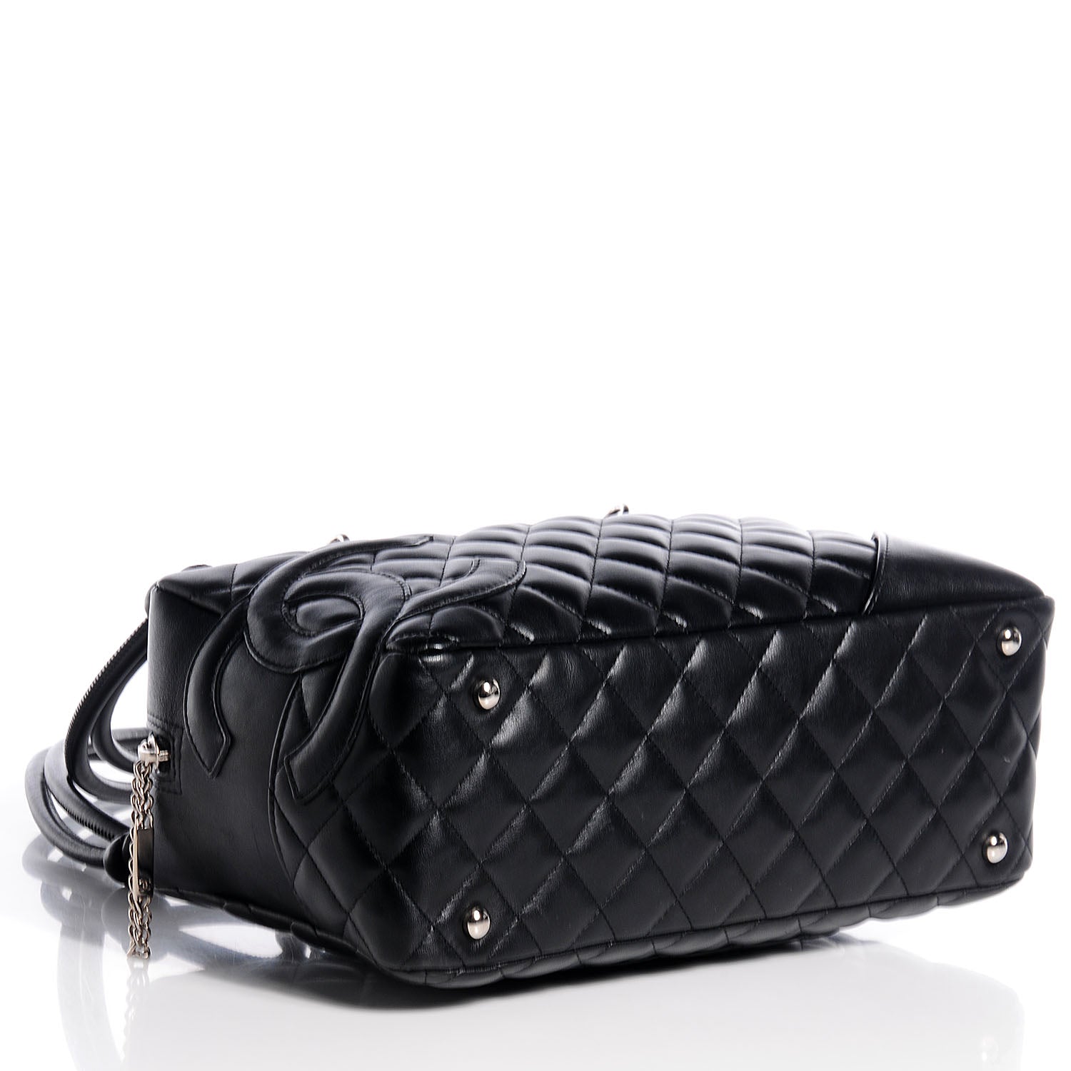 Chanel Calfskin Quilted Large Cambon Bowler Black 4 of 8
