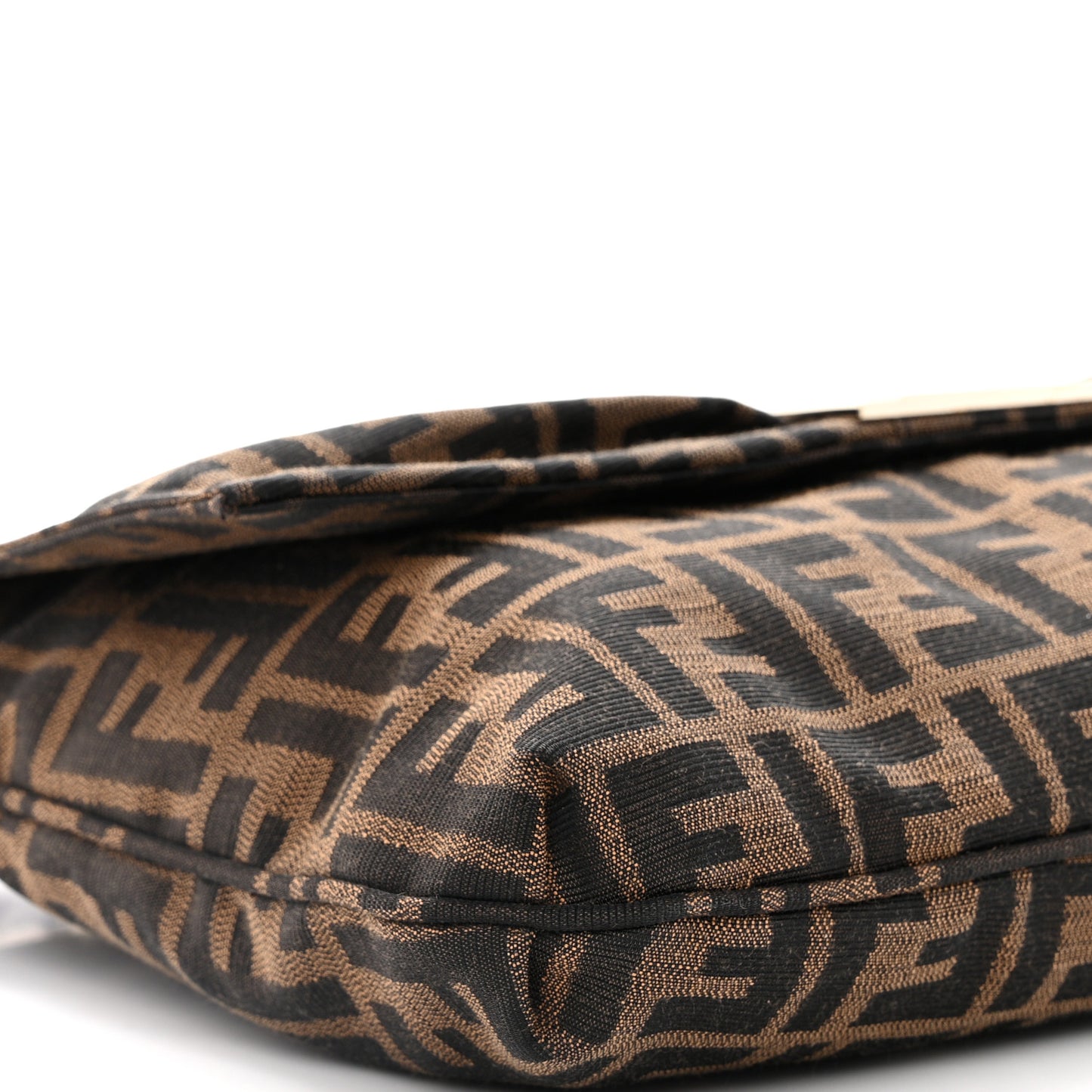 Zucca Patent Large Mia Shoulder Flap Tobacco