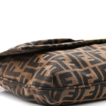 Fendi Zucca Patent Large Mia Shoulder Flap Tobacco 9 of 10
