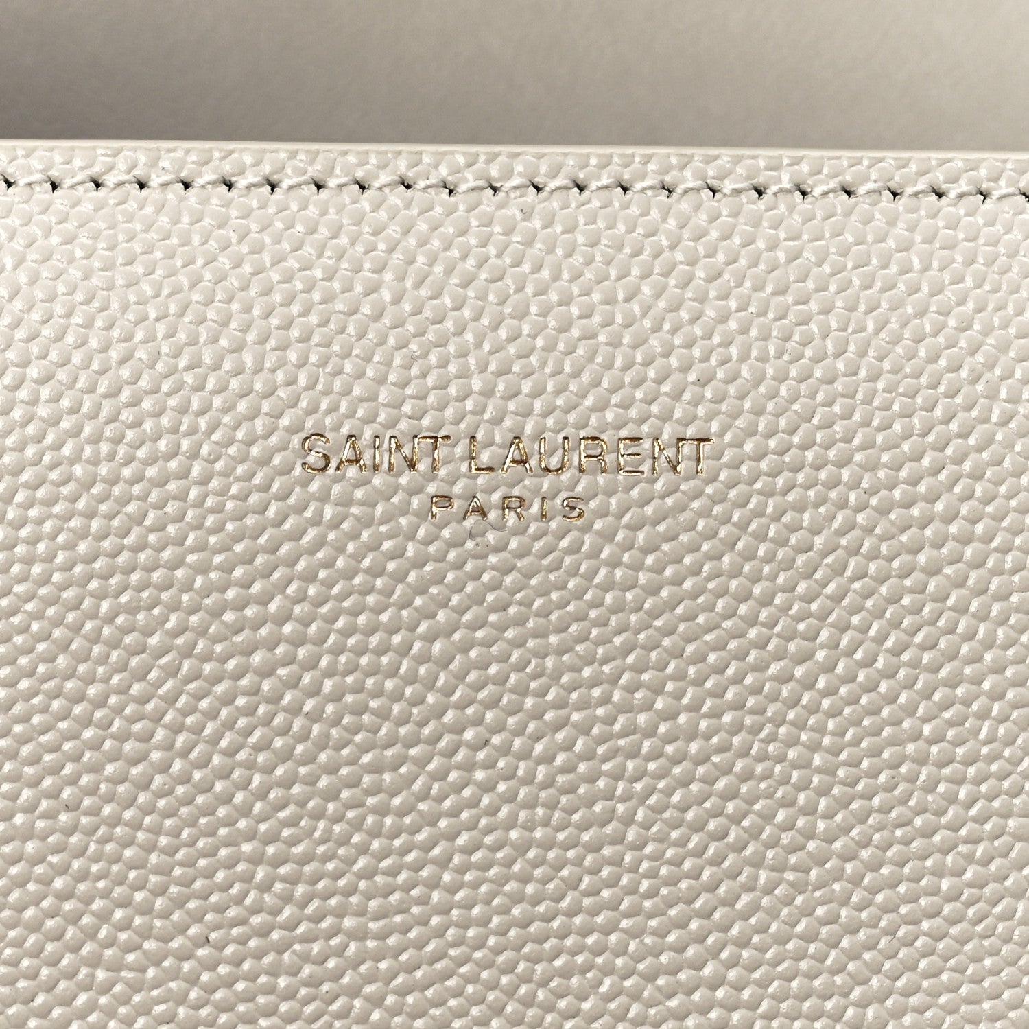 Saint Laurent Grain de Poudre Mini Classic Monogram Cassandra Top Handle Vintage White 7 of 12