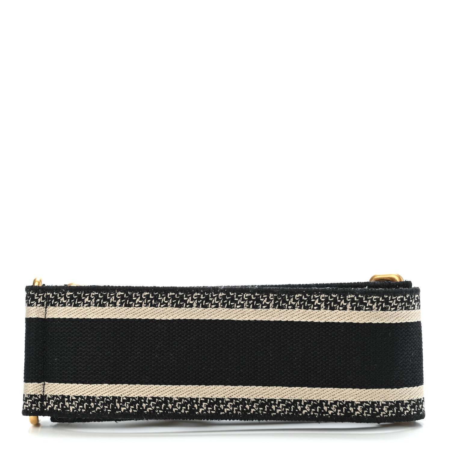 Christian Dior Canvas Embroidered Shoulder Strap Black 2 of 4