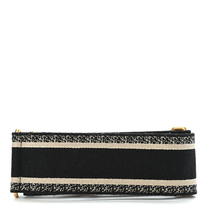 Christian Dior Canvas Embroidered Shoulder Strap Black 2 of 4