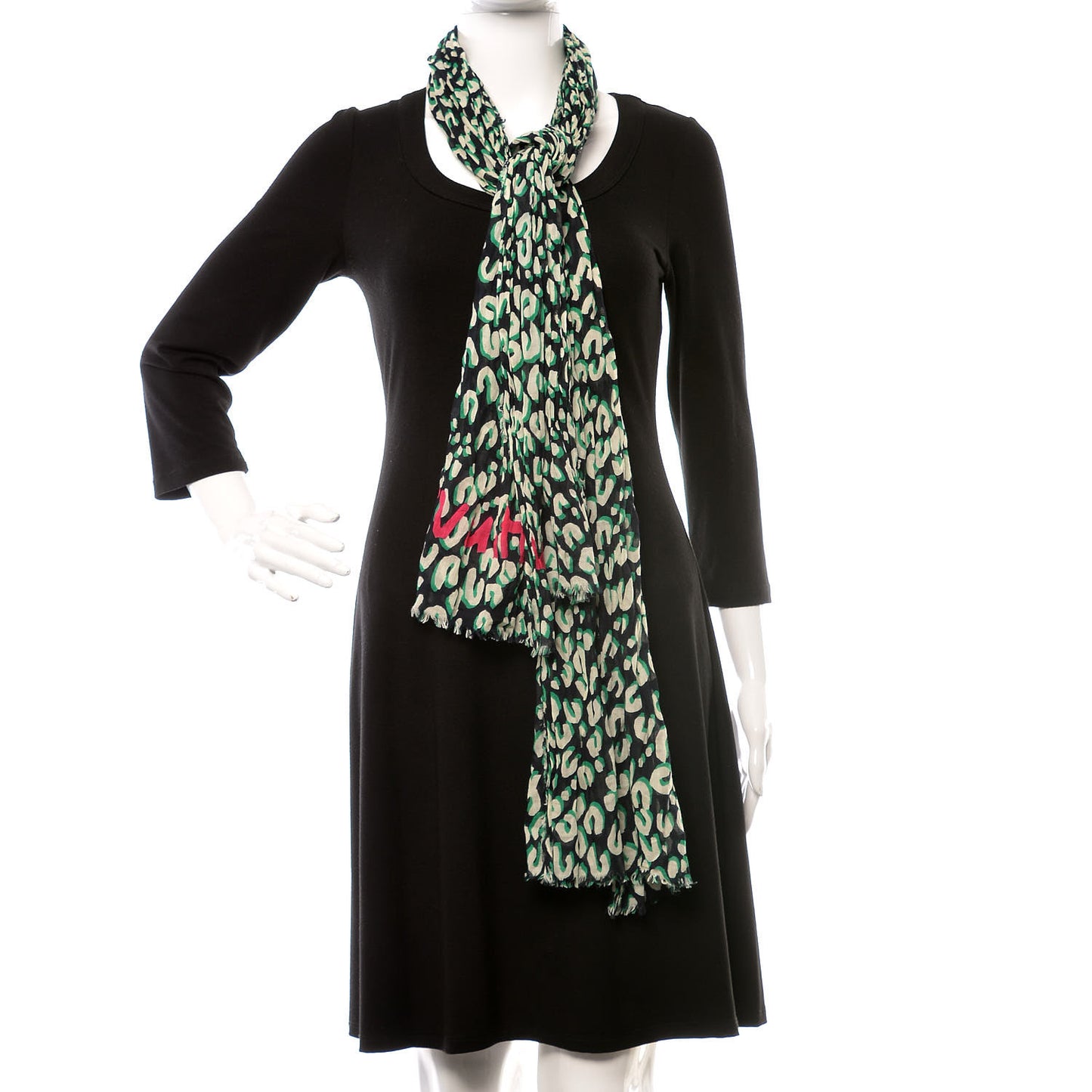 Cotton Leopard Stole Blue Infini