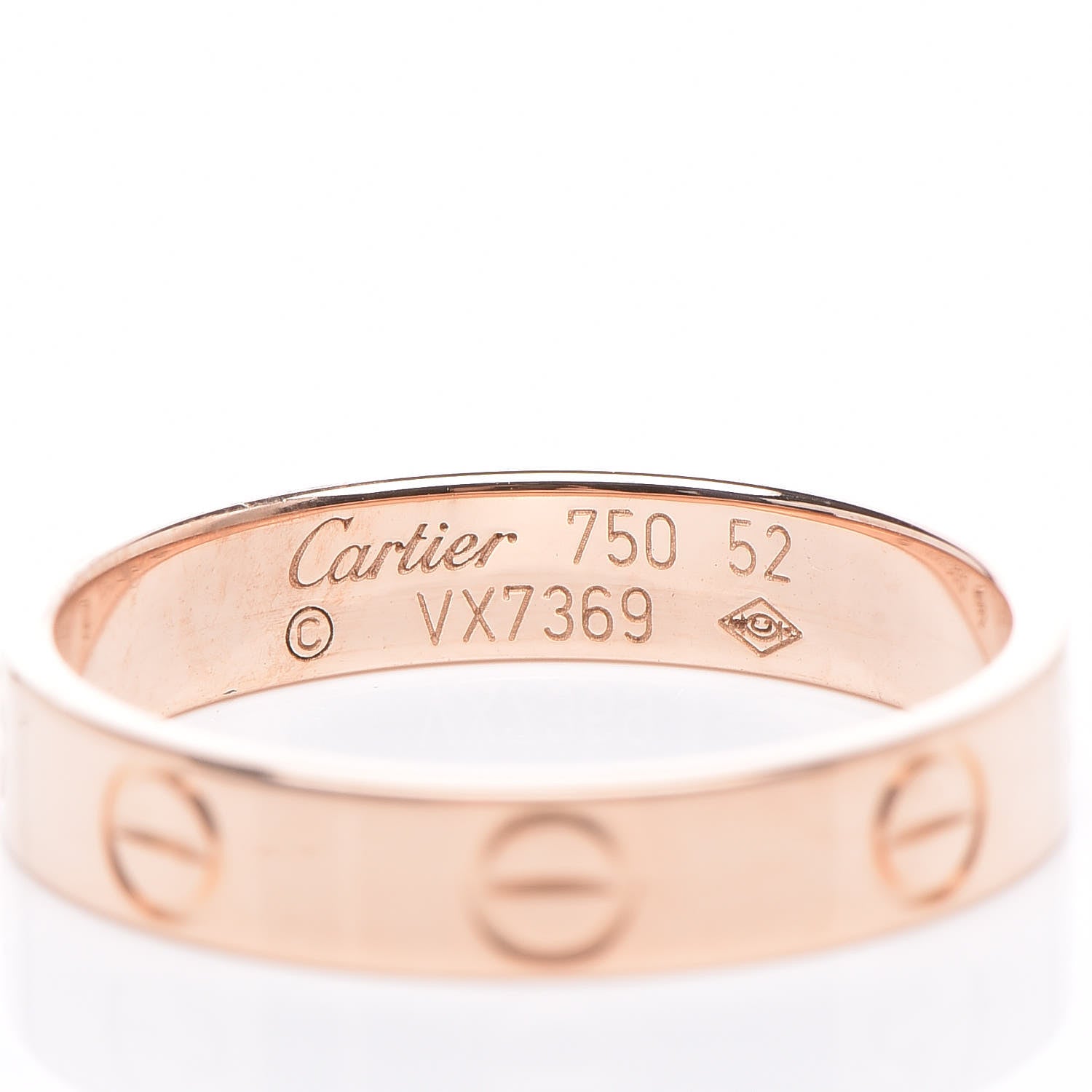 Cartier 18K Pink Gold 3.5mm LOVE Wedding Band Ring 52 6 3 of 4