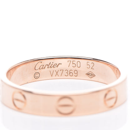 Cartier 18K Pink Gold 3.5mm LOVE Wedding Band Ring 52 6 3 of 4