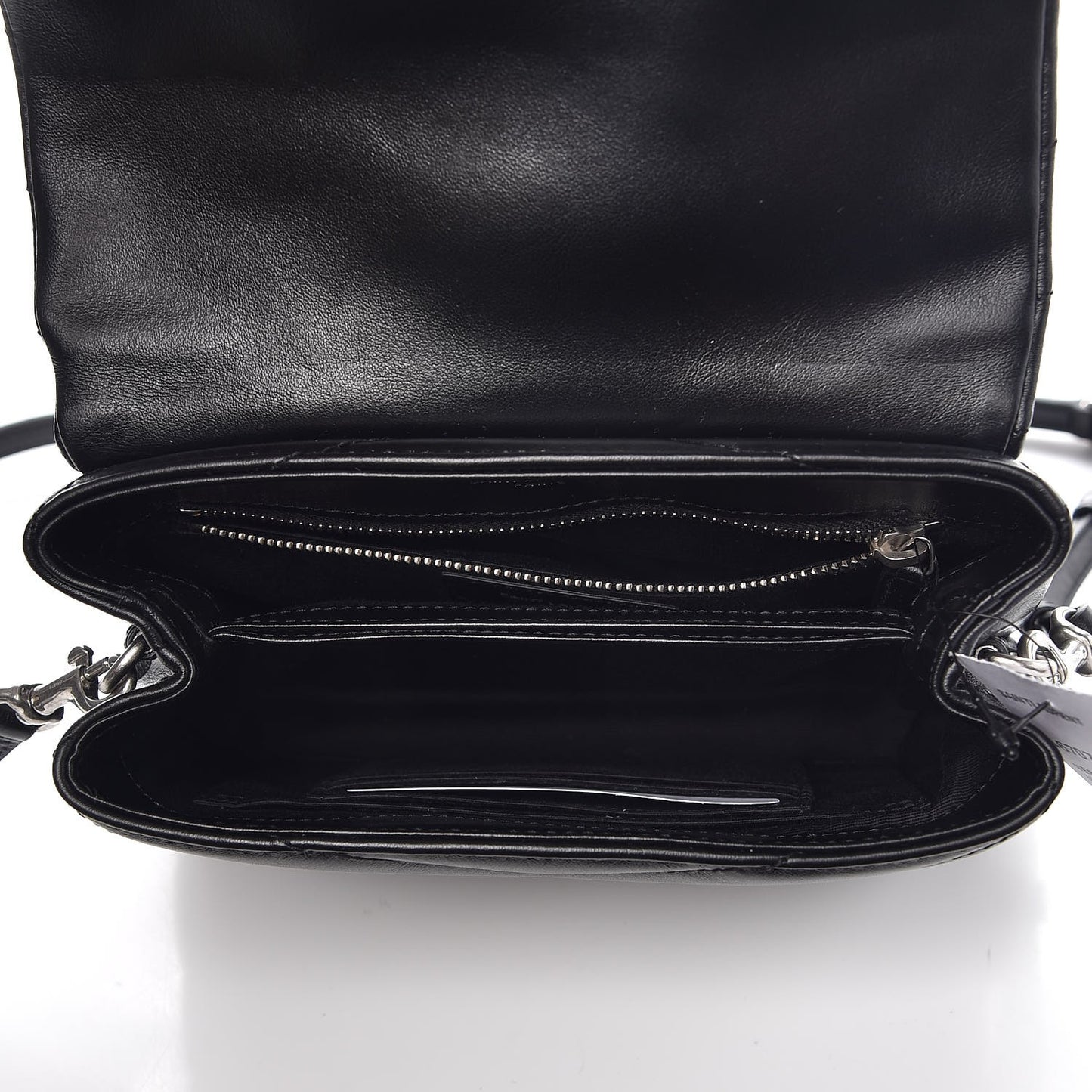 Calfskin Y Quilted Monogram Toy Loulou Crossbody Bag Black