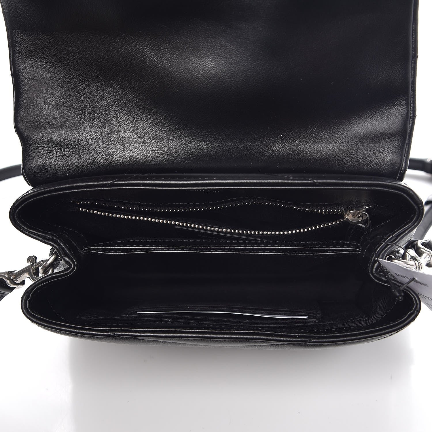 Saint Laurent Calfskin Y Quilted Monogram Toy Loulou Crossbody Bag Black 5 of 9