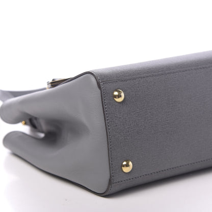 Fendi Vitello Elite Petite 2Jours Tote Grigio Grigio Chiaro 9 of 10