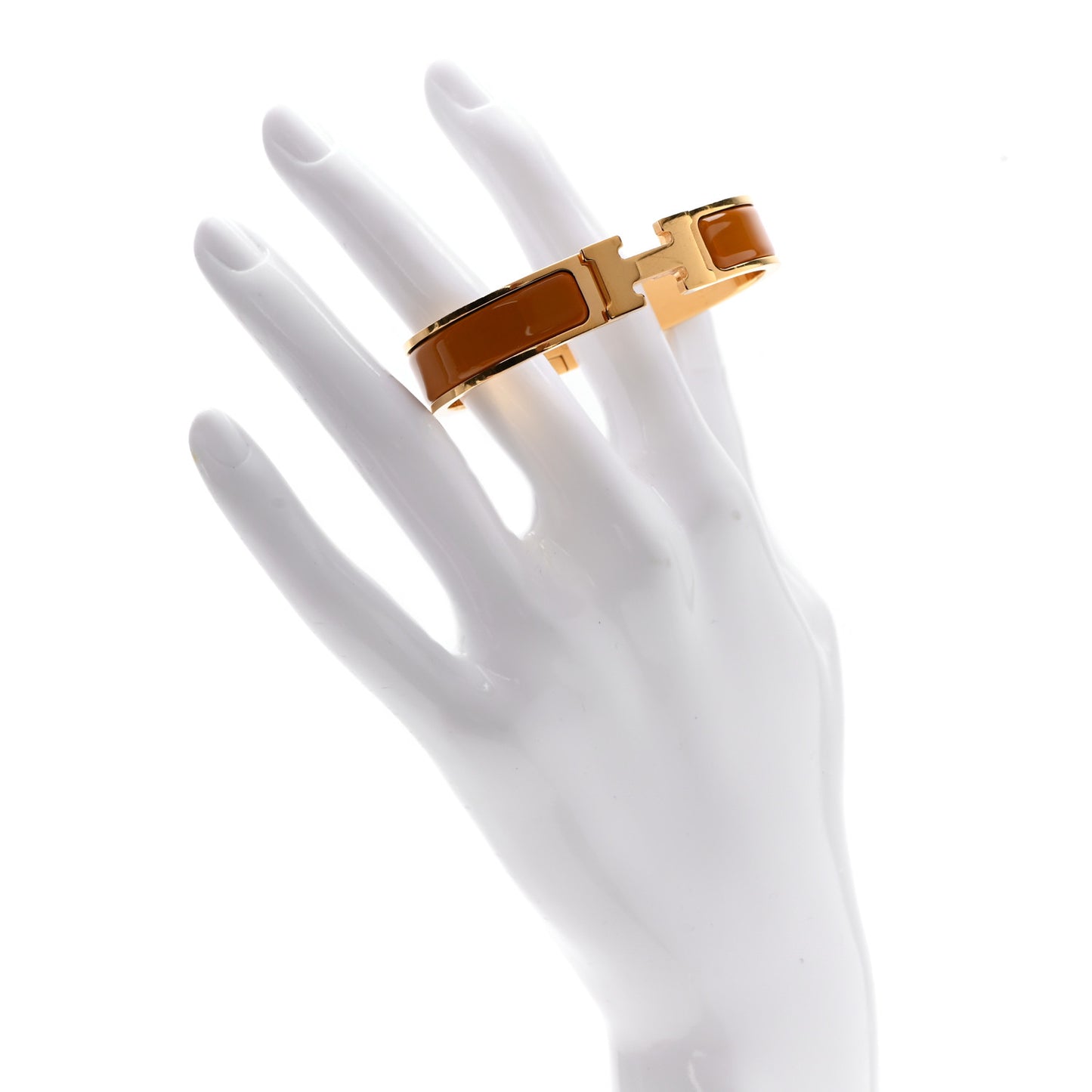 Enamel Narrow Clic Clac H Bracelet PM Jaune Madras