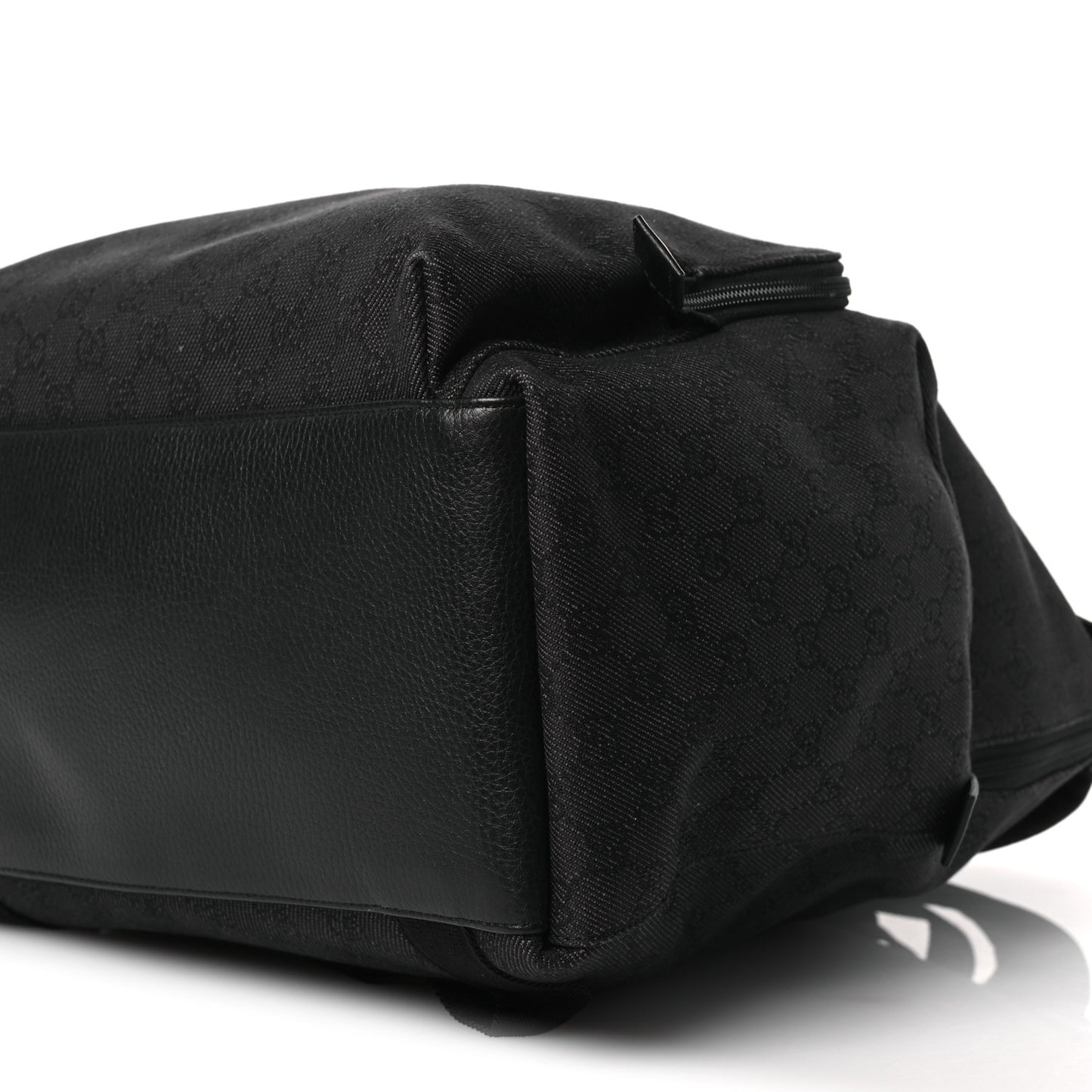 Denim Monogram Medium Backpack Black