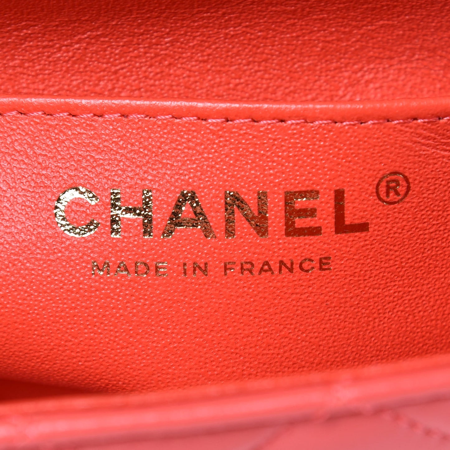 Lambskin Quilted Mini Rectangular Flap Red