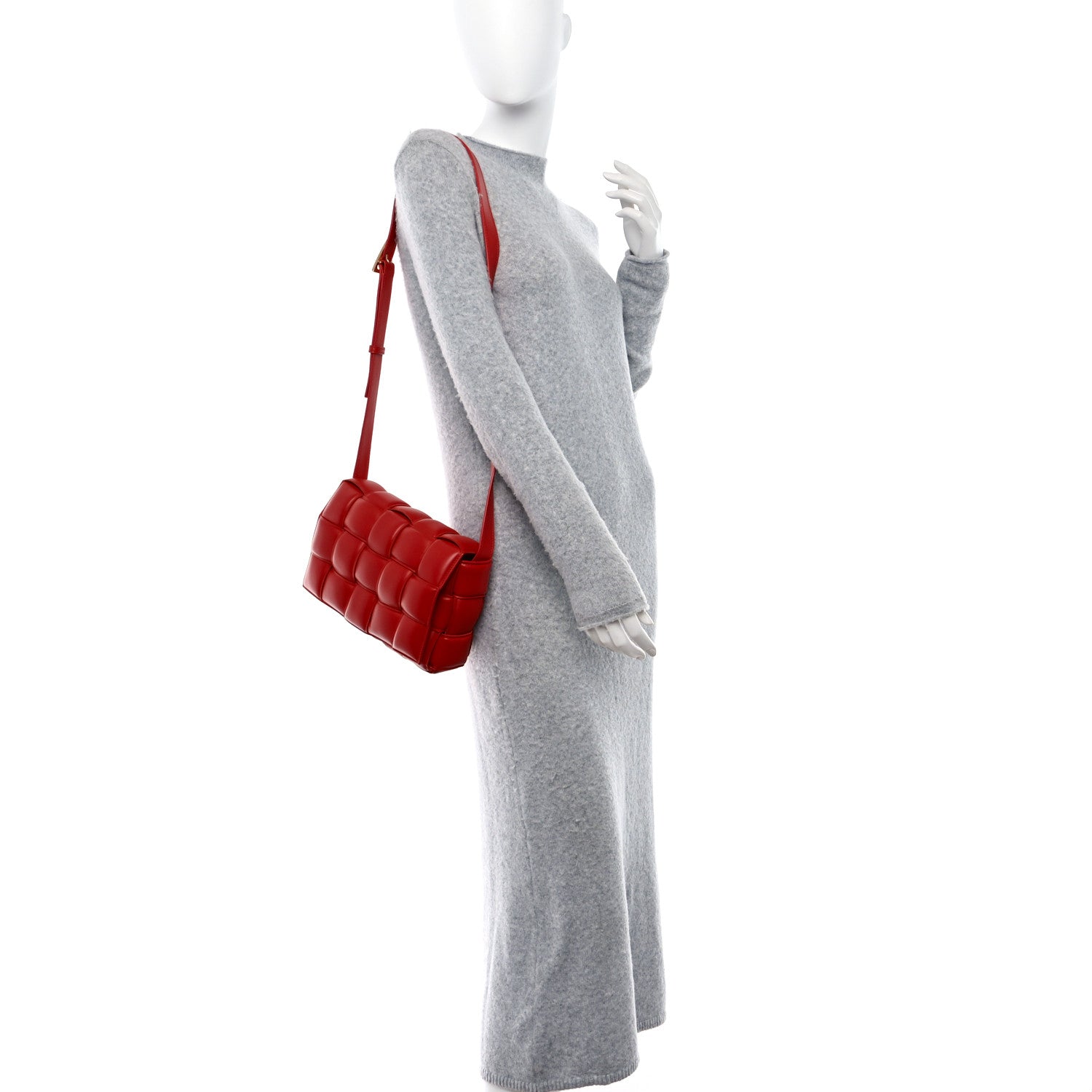 Bottega Veneta Nappa Maxi Intreccio Padded Cassette Crossbody Bag Dark Red 2 of 12