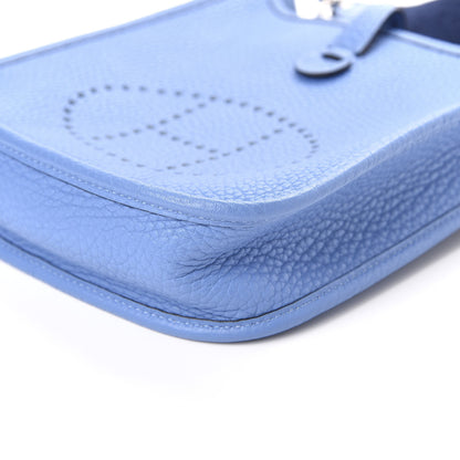 Hermes Taurillon Clemence Amazone Evelyne TPM Bleu Paradis Bleu Saphir 10 of 11