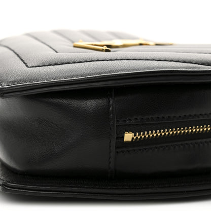 Saint Laurent Lambskin Matelasse Chevron Monogram Small Love Heart Chain Bag Black 10 of 11