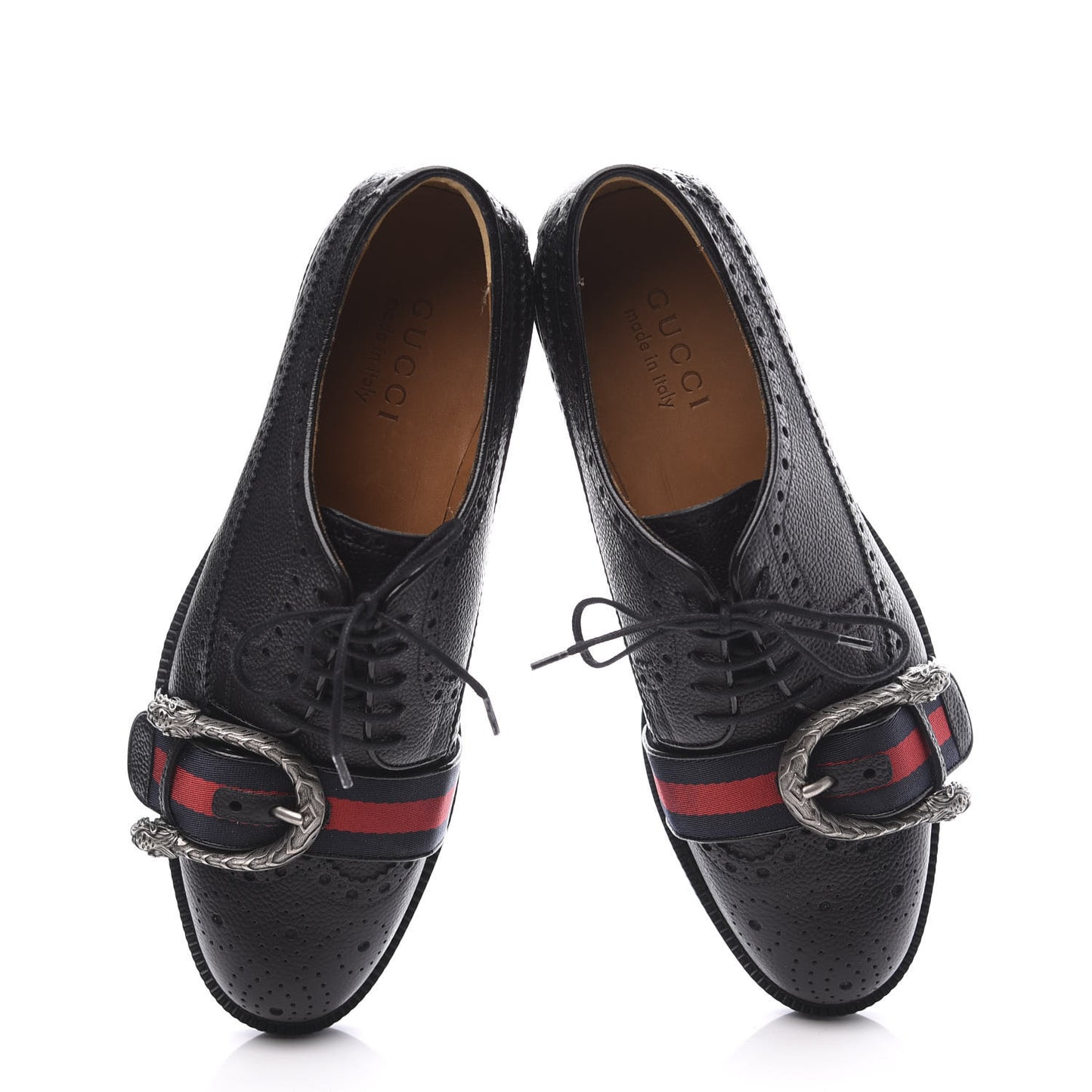 Pebbled Calfskin Dionysus Web Mens Martins Shoes 7 Black