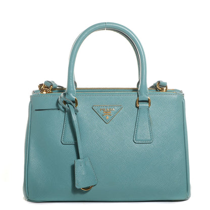 Prada Saffiano Lux Mini Galleria Double Zip Tote Anice 1 of 10