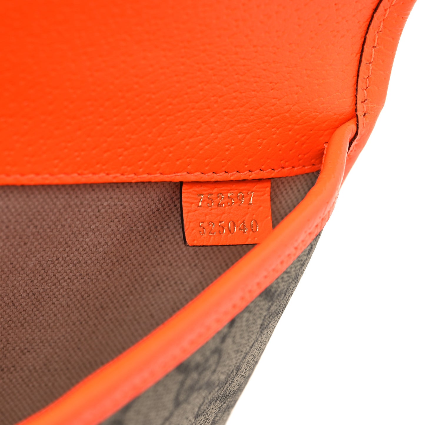 GG Supreme Monogram Web Small Ophidia Belt Bag Beige Ebony Orange Fluo