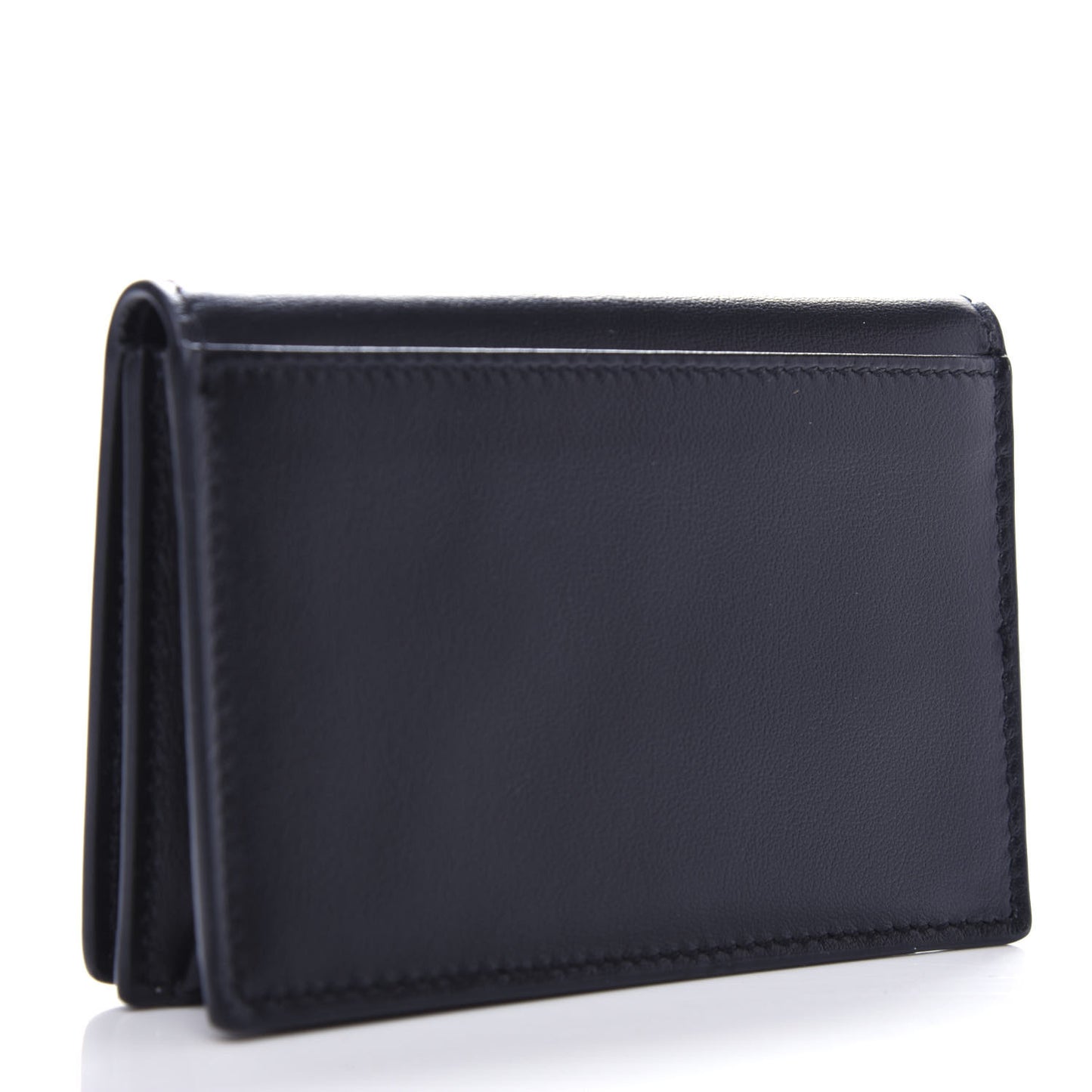 Smooth Calfskin Credit Card Holder Black