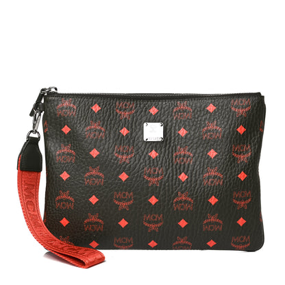 MCM Visetos Stark Wristlet Pouch Winter Moss 1 of 10