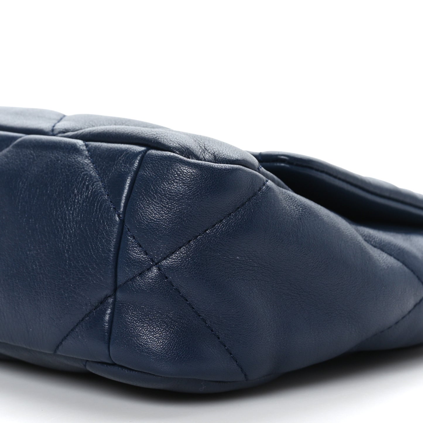 Lambskin Quilted Medium Chanel 19 Flap Navy Blue